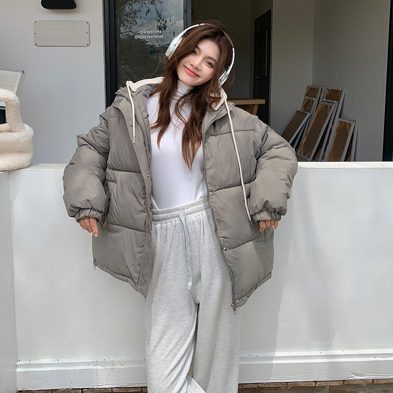 韩版可拆卸袖子假两件羽绒棉服女冬季新款宽松时尚马夹两穿外套潮|undefined