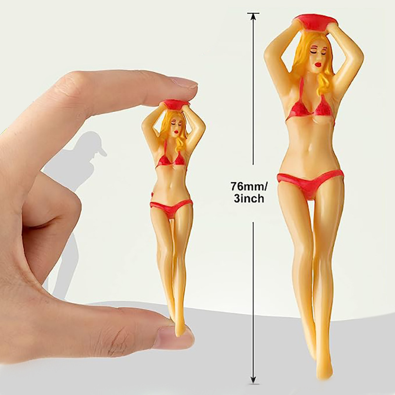 ゴルフスパイク美人ビキニモデルボールteeプラスチック人体美人ピン個性ボールホルダー多色
