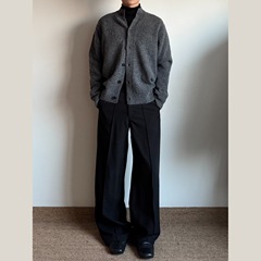 半高领毛衣开衫拉链外套男春秋冬季韩系风格穿搭宽松休闲针织线衣