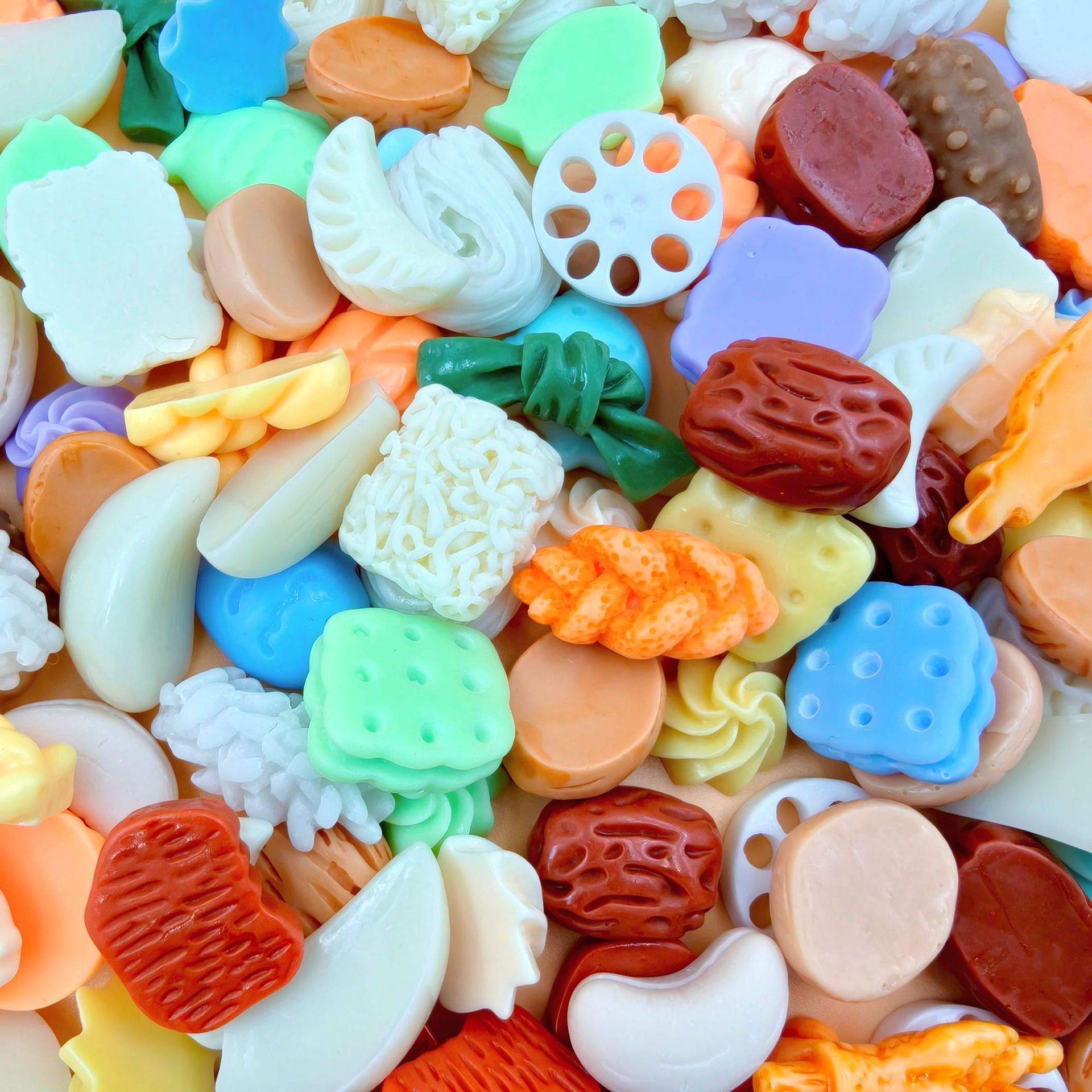 仿真树脂微缩食玩食物开心 腰果核桃海参香菇鲍鱼海带蔬菜DIY摆件