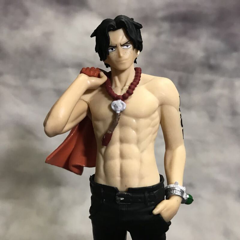 One Piece Nautical Jeans Series Jeans Ace Figure Black Orange 50