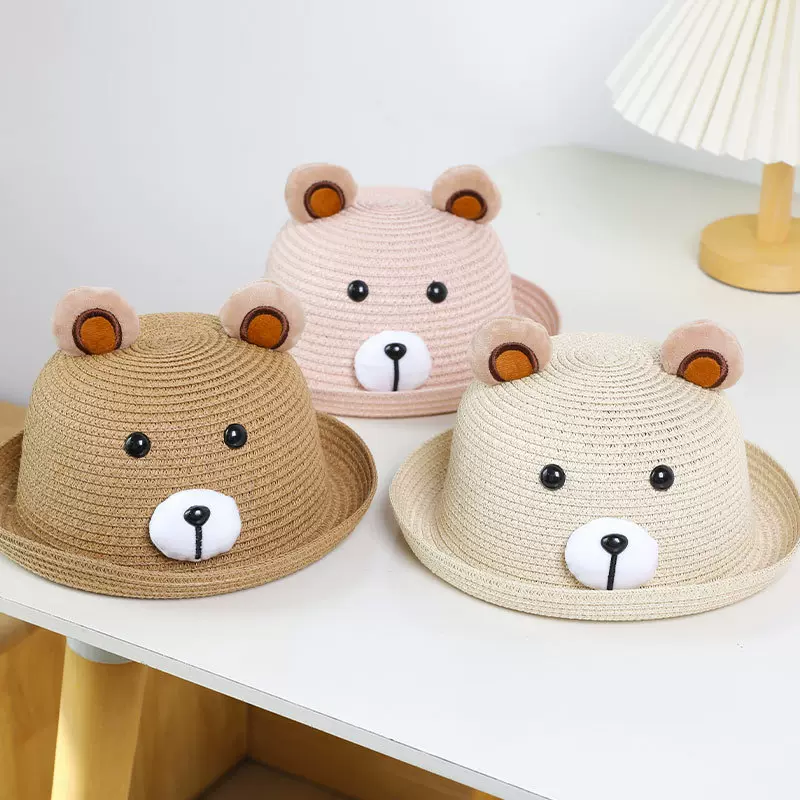 儿童防晒帽夏季薄款男女童宝宝太阳帽子草帽透气大檐渔夫帽遮阳帽