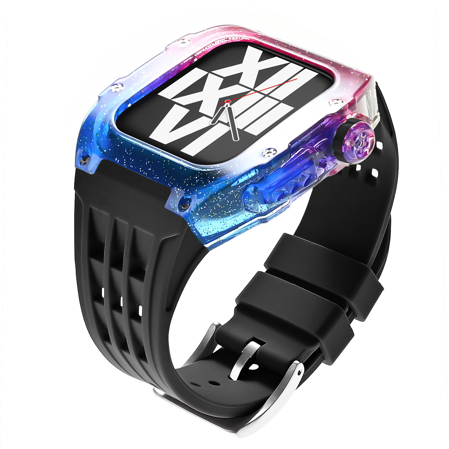 [핀버클] 퍼플블루 그라데이션 쉘-블랙 스트랩