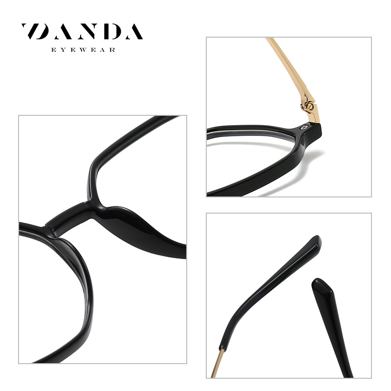 Nuevo gafas de luz anti-azul TR2330 Internet celebridad moda poligonal gafas planas hombres y mujeres miopía gafas marco al por mayor