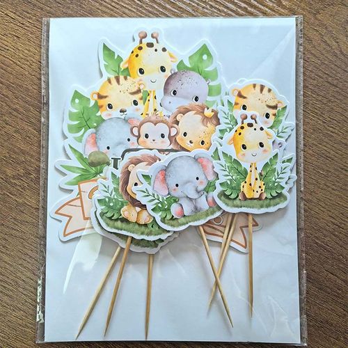 Forest Animal Birthday Party Decoration First Birthday Sweet Table Cake Accessory Newborn Party Scene Setup Prop