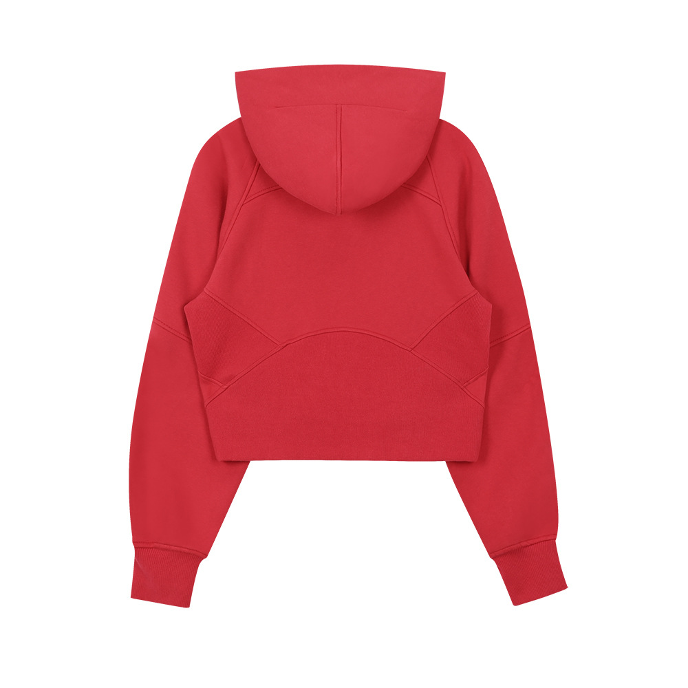 Women's Oversized Scuba Hoodie Fleece Lined Zip up Jacket Kangaroo Pocket Yoga Lounge Casual Wear_ecoleips.com