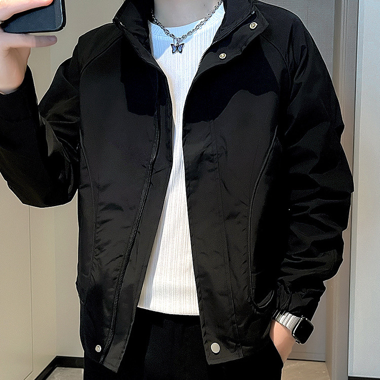 Chaqueta de hombre de moda nueva chaqueta de cuello alto de la marca de moda 2024 chaqueta corta casual de primavera y otoño de los hombres guapos