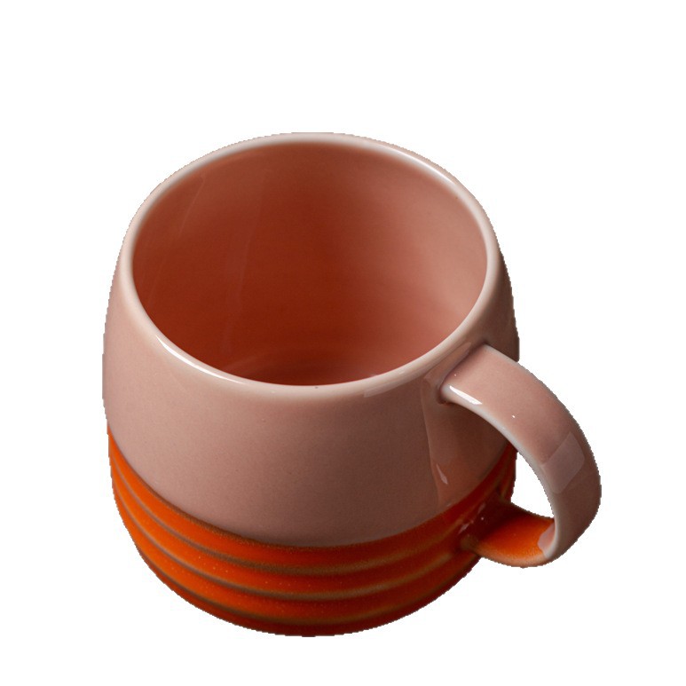 Taza de cerámica retro Taza transfronteriza Taza de té de la tarde simple de estilo japonés Juego creativo de tazas y platillos de café de gres