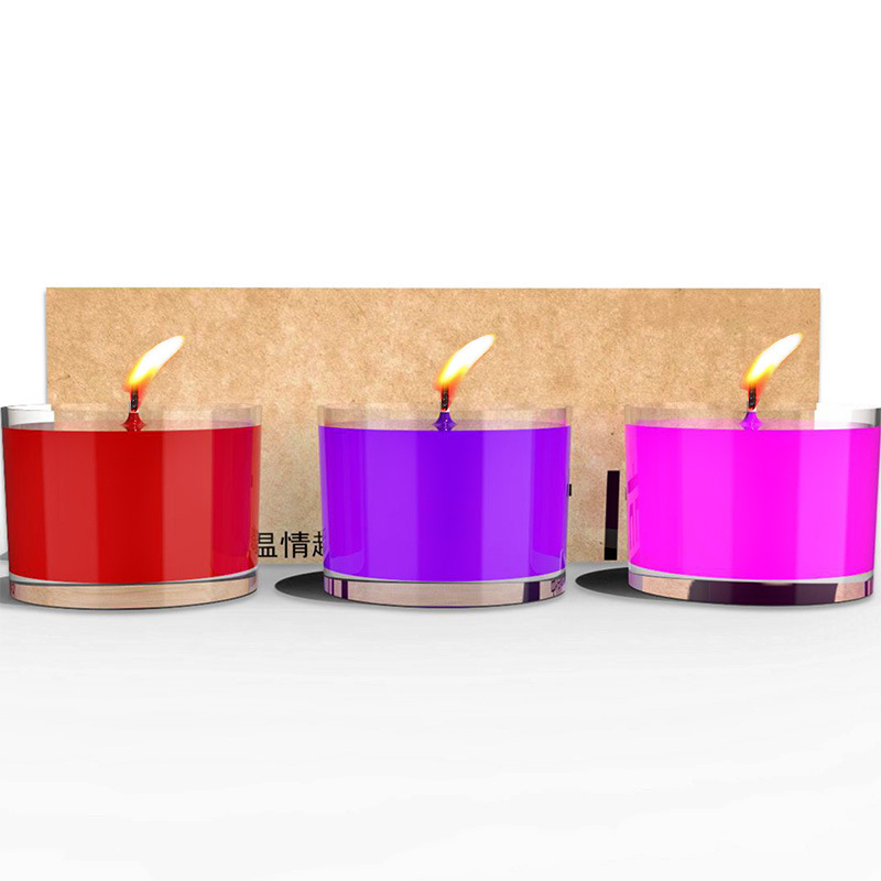 Slave three-color flame retardant Cup fun candle small jar wax low temperature passion toys adult sex toys