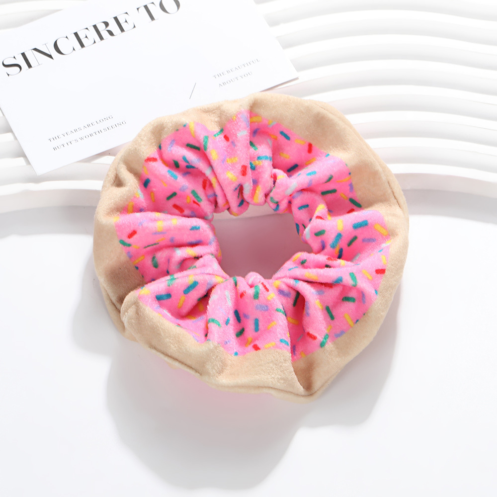 Women's Gender Cute Style Cute Women's Donuts Cloth Hair Tie