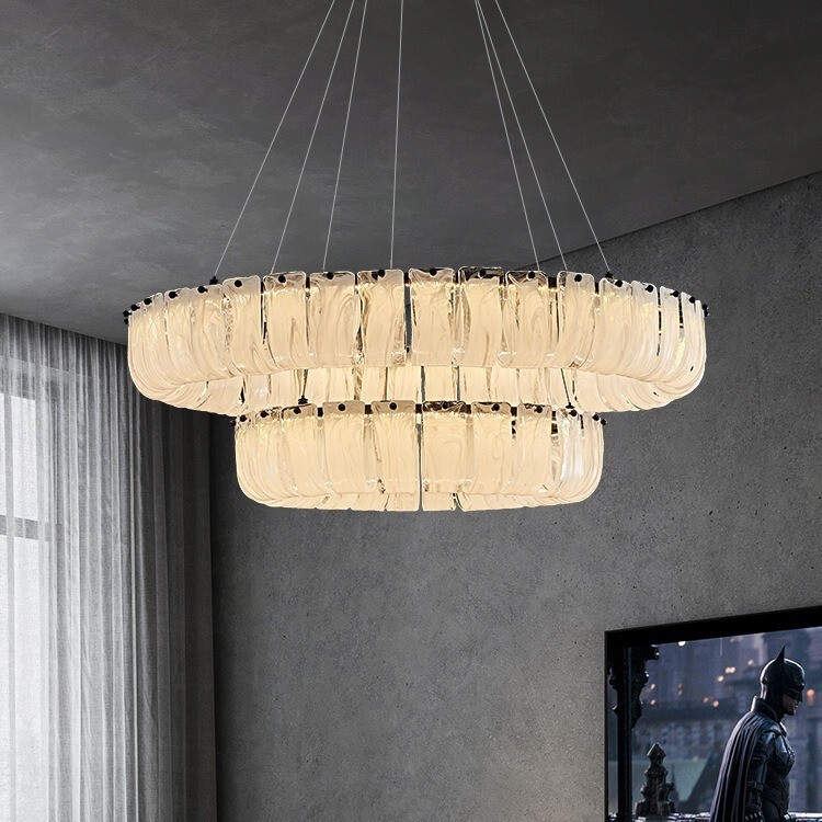 Modern Simple Cloud Glass Living Room Chandelier Designer Accessible Luxury Restaurant Lamp Classy Atmospheric LED Bedroom Main Lamp Modern Simple Cloud Glass Living Room Chandelier Designer Accessible Luxury Restaurant Lamp Classy Atmospheric LED Bedroom Main Lamp