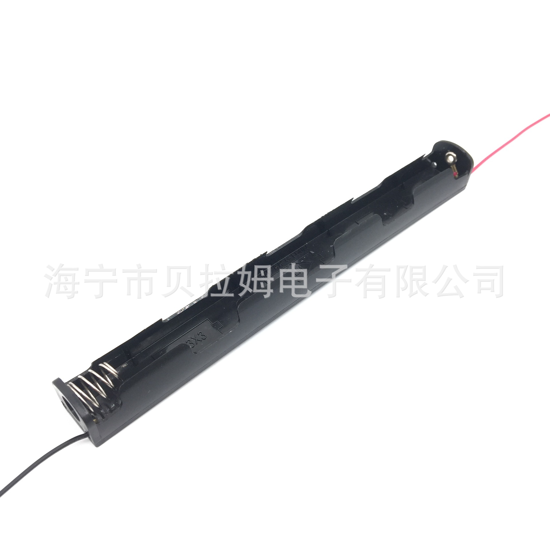 3AA五号三节5号3节UM3X3长条形一字型电池盒，接导线、焊片、插针