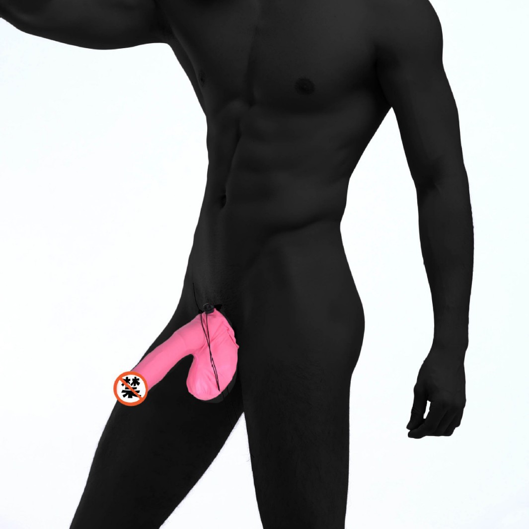 Navidad regalo de los hombres ropa interior delgada seda hielo nylon u convexa Tanga grande elefante nariz pantalones c025