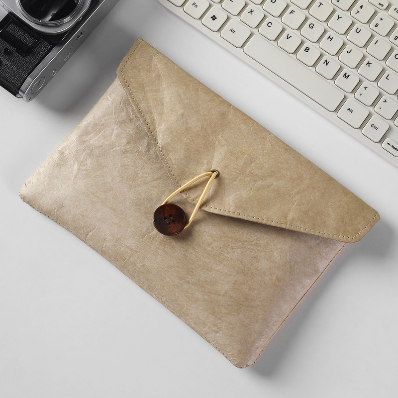 Dupont Paper Simple Waterproof Double-Layer iPad Storage Document Receipt Bag Touch Pad Protective Cover Light and Soft