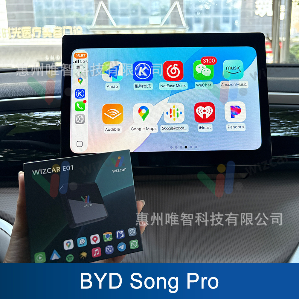BYD SeaLion Seagull Dolphin WIZCAR E01 Google Map Spotify Music Multilingual Apple CarPlay Android Auto For CN Version BYD Auto