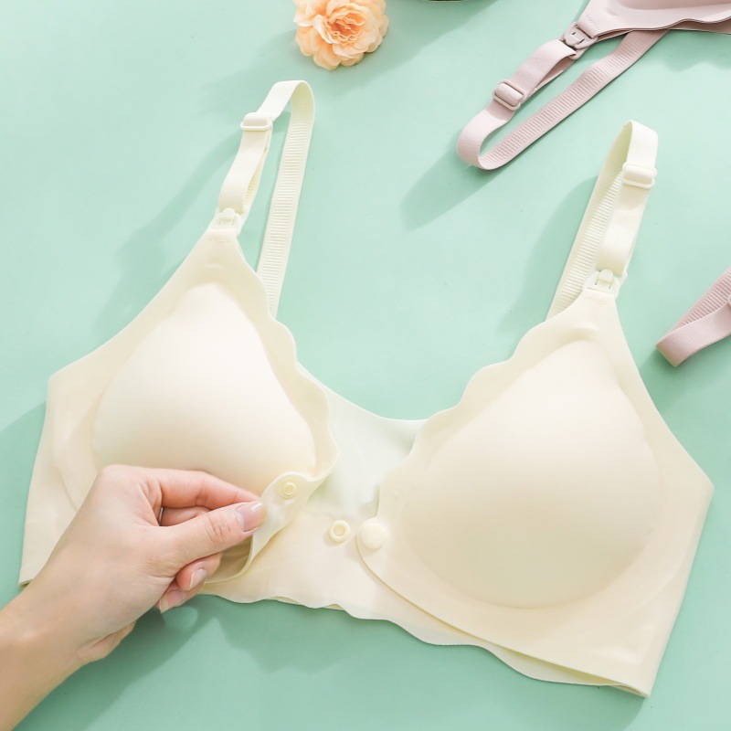 공장 직접 판매 수유 브래지어 앞면 버클 임신 및 산후 모유 수유 수유 임산부 브래지어 푸시 업 브래지어