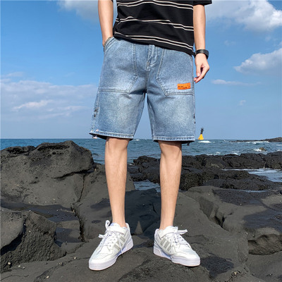 牛仔短裤男士夏季新款时尚潮流韩版透气宽松五分裤潮流牛仔裤男裤|ms