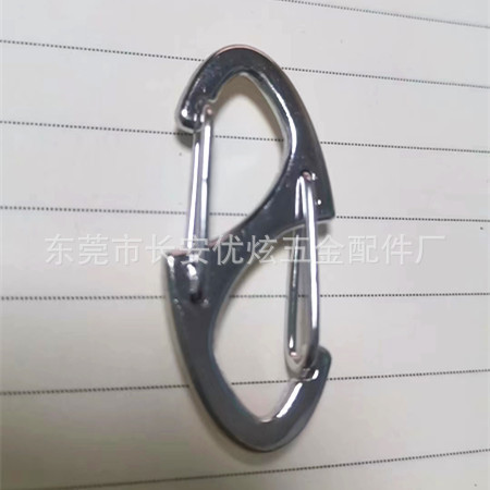 批发s型登山扣 锌合金8字扣 双头S形弹簧扣 饰品扣 挂泳黑色挂扣|undefined
