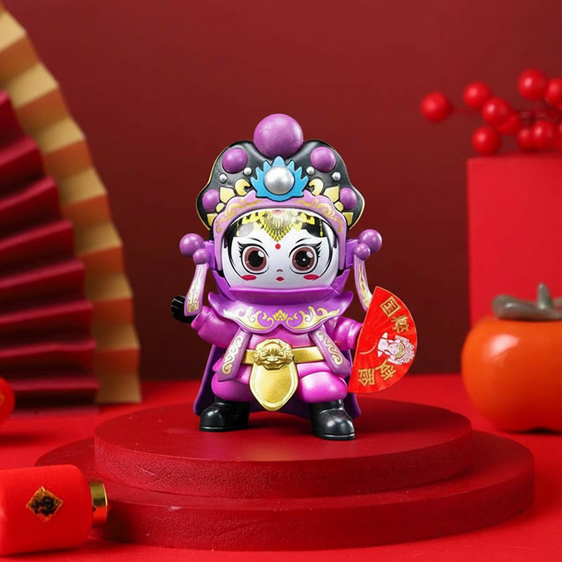 Ópera de Sichuan cara cambiante muñeca creativa Ópera de Pekín maquillaje facial muñeca TikTok puesto de juguete Chengdu regalo de viaje pequeña muñeca