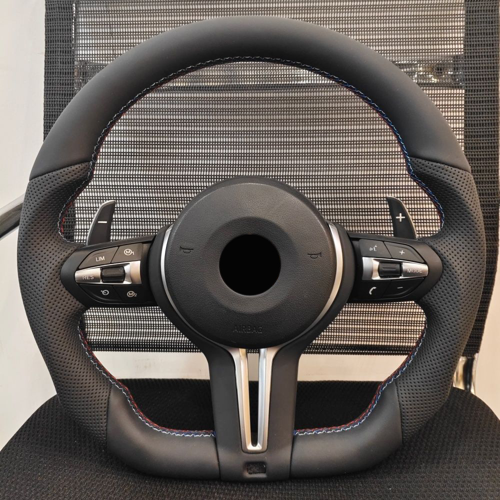 Cross-border applicable BMW E/F chassis modified flat-bottom steering wheel assembly X1X2X3X4X5X6X7 foreign trade wholesale