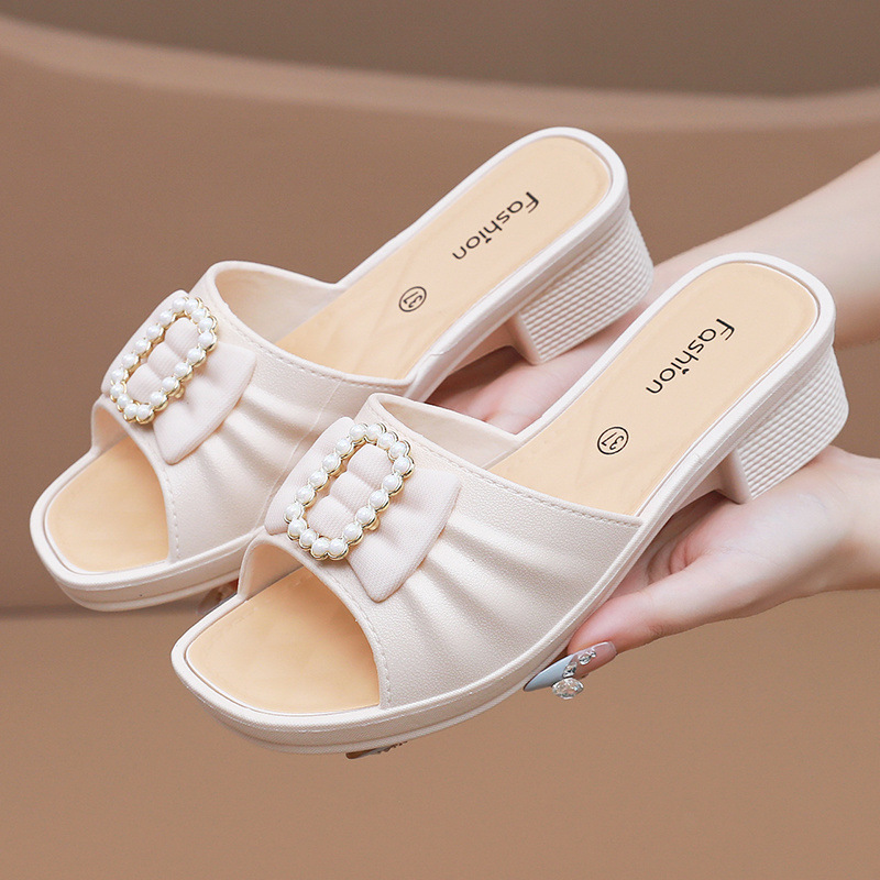 Jin Bukang Slippers Women's Outgoing Summer New Fashionable High-value Waterproof Soft Bottom Jin Bukang Slippers Women's Outgoing Summer New Fashionable High-value Waterproof Soft Bottom