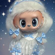 仅衣服38cm泡泡玛特labubu天使大首领连衣裙公仔衣服潮玩穿搭批发