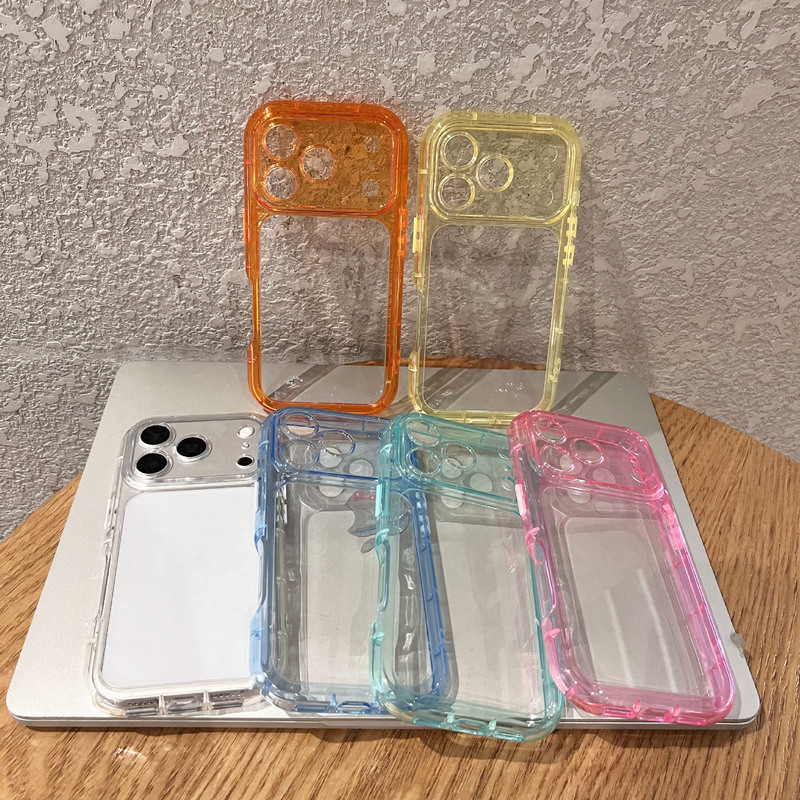 Suitable for Apple 18 Pro Max candy-colored iPhone 17 phone case, 16 personalized simple design, 15 transparent, 14 anti-drop for women