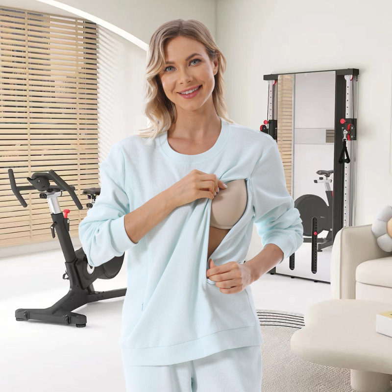 欧米の秋冬の妊婦の長袖の哺乳の服の上着の外はゆったりしています。|undefined