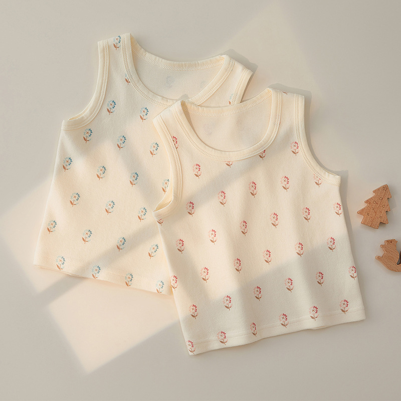 Baby Vest Girls' Vest Baby Vest Girls' Camisole Underwear Tank Top Boys' Sleeveless T-Shirt