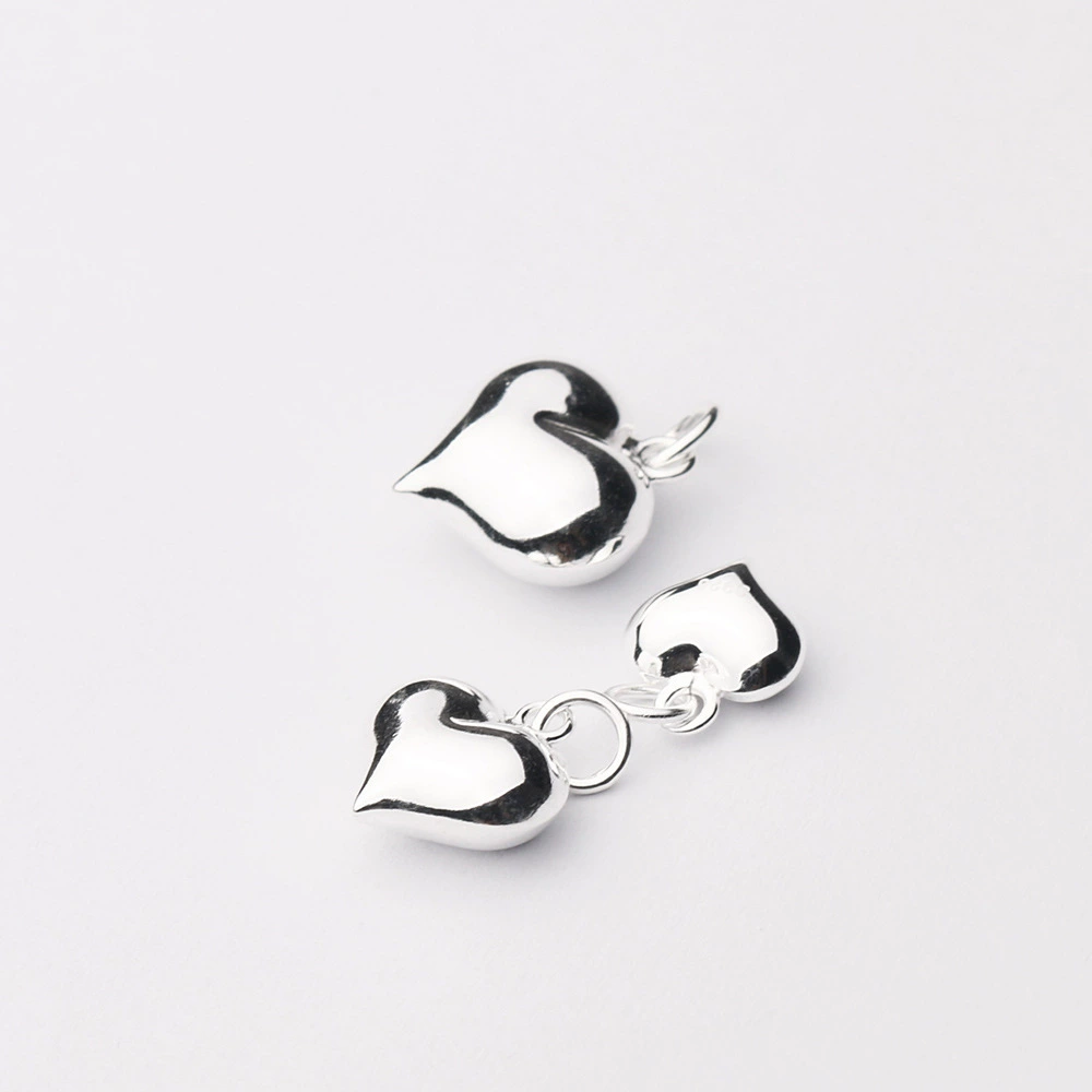 Трёхмер pendant сердцеобразный, ручка, ожерелье, anklet, бусины, аксессуары, образец серебро 925, ручная работа