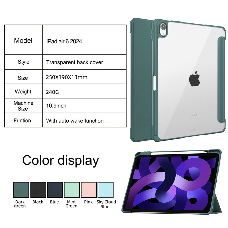 Suitable for iPad Pro11 2024 Tablet Protective Case iPad Air6 11 Transparent 70% off Protective Case