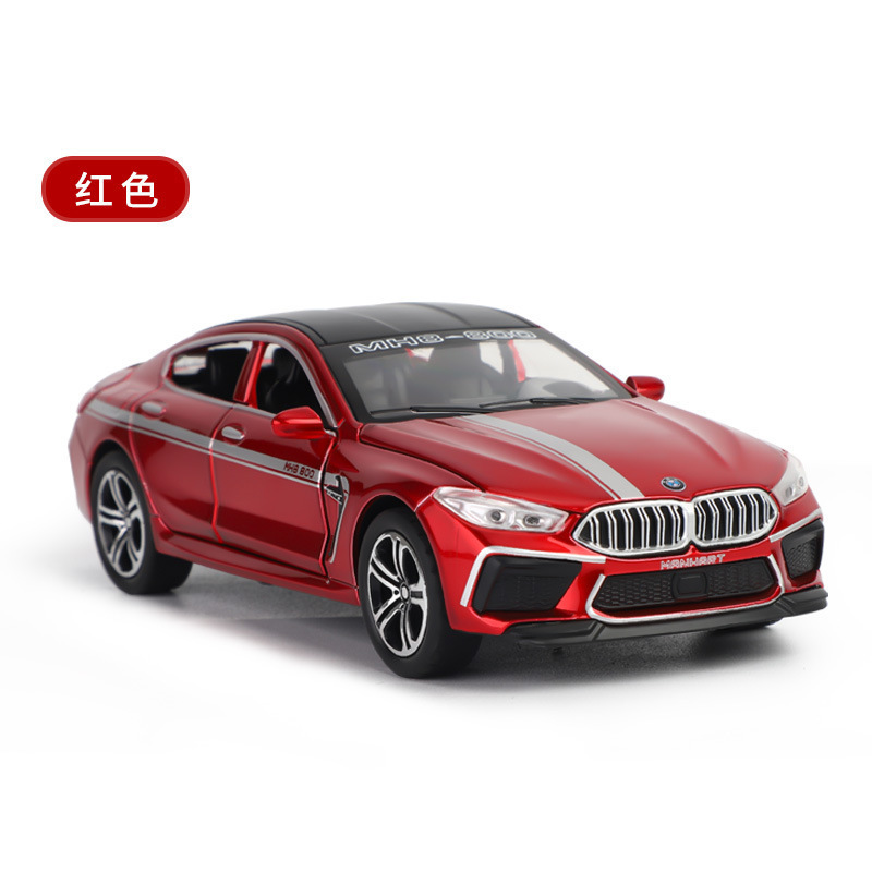 Chimei aleación coche Modelo 1: 32 baoma M8 tira hacia atrás sonido y luz 6 Puerta Abierta juguete coche música modelo decoración colección