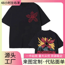 【跨境欧码】艾迪·曼森魔鬼T恤食人花怪物图案T恤男女服装哥特时