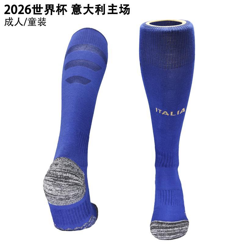 26 club tailandés Copa del Mundo calcetines de fútbol para hombres toallas profesionales sobre la rodilla antideslizante calcetines gruesas para adultos y niños