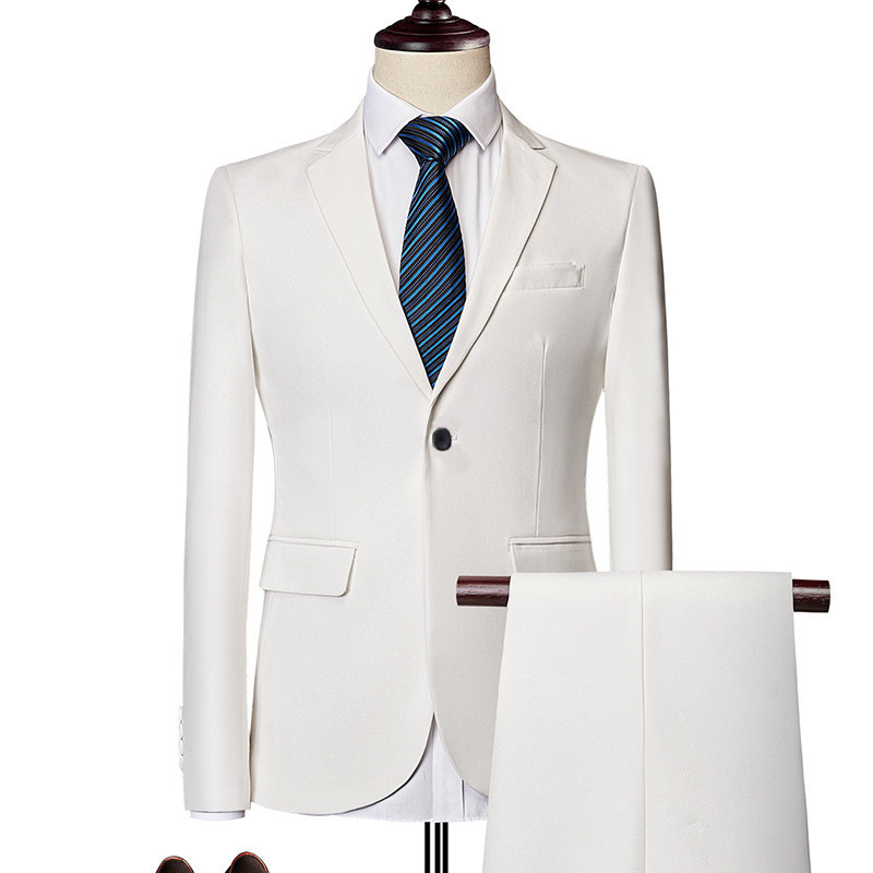 Amazon Comercio exterior suministro al por mayor traje de negocios casual traje de dos piezas coreano Delgado traje de hombre para hombres