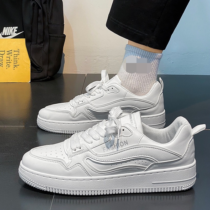 Yingsheng zapatillas clásicas transpirables de primavera, zapatos de moda para hombres, zapatos deportivos versátiles de moda informal, zapatos blancos bajos para estudiantes