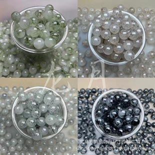 8 10MM new Chinese jade glass beads DIY straight hole glass beads Chinese style bracelet accessories wholesale