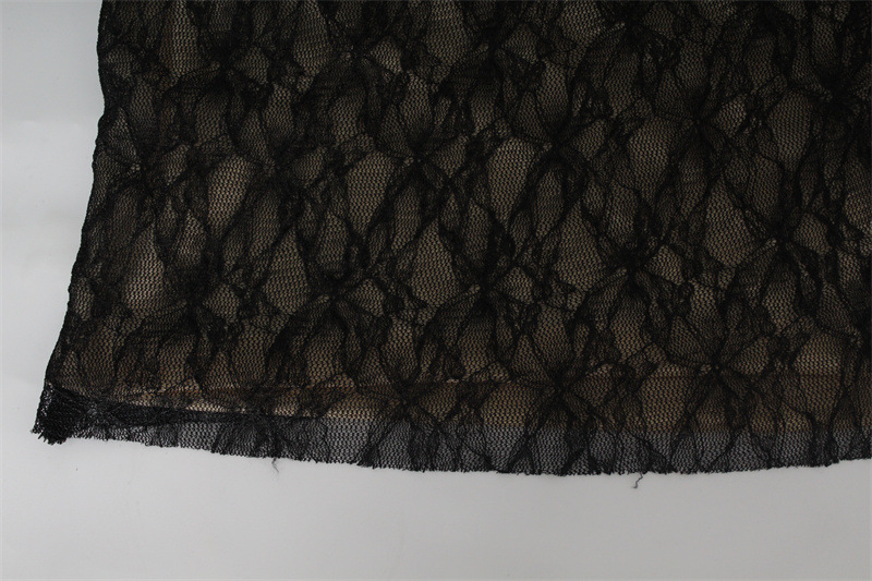 Summer Pure Sexy Lace Tube Top Hip Waist Controlled Sexy Dress with Oversleeves for Women