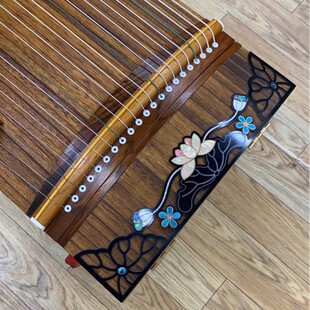 Factory Direct Sale Lanyin Shell-Carved Model 125m Portable Small Guzheng, Tuned and Ready to Play Upon Delivery