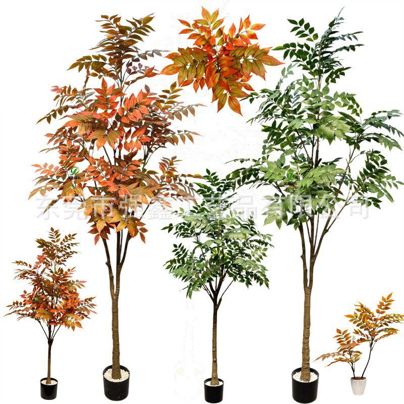 Planta de simulación de interior eucalipto árbol falso bonsai sala de estar decoración del suelo hoja de dinero falsa planta verde adorno en maceta image 3