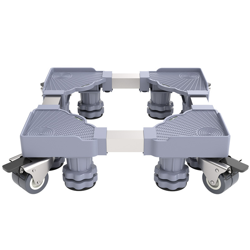 Lavadora soporte de base aumento de la altura almohadilla del pie soporte del refrigerador de elevación de rueda universal ajustable estante de freno de rueda
