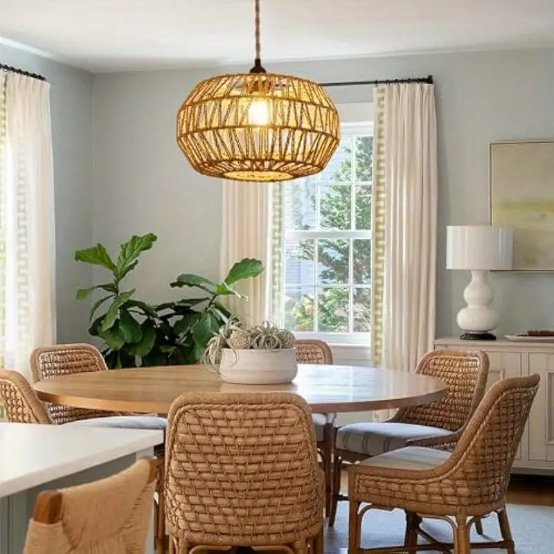 Medieval retro estilo de crema de viento silencioso estilo japonés sala de estar comedor hogar comercio de caña de seda nuevo estilo candelabro arte de caña