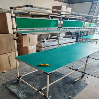 电子厂用复合管工作台 单面复合管防静电操作台带刹车轮子
