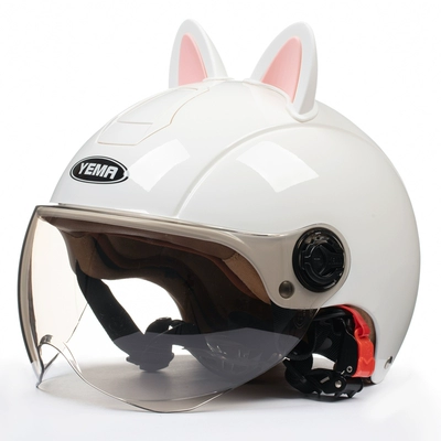 Motosiklet dəbilqələri – Men's and Women's Four Seasons - one-size-fits-all-pure-white-powder-w-comes-with-warm-ear-protection-removable