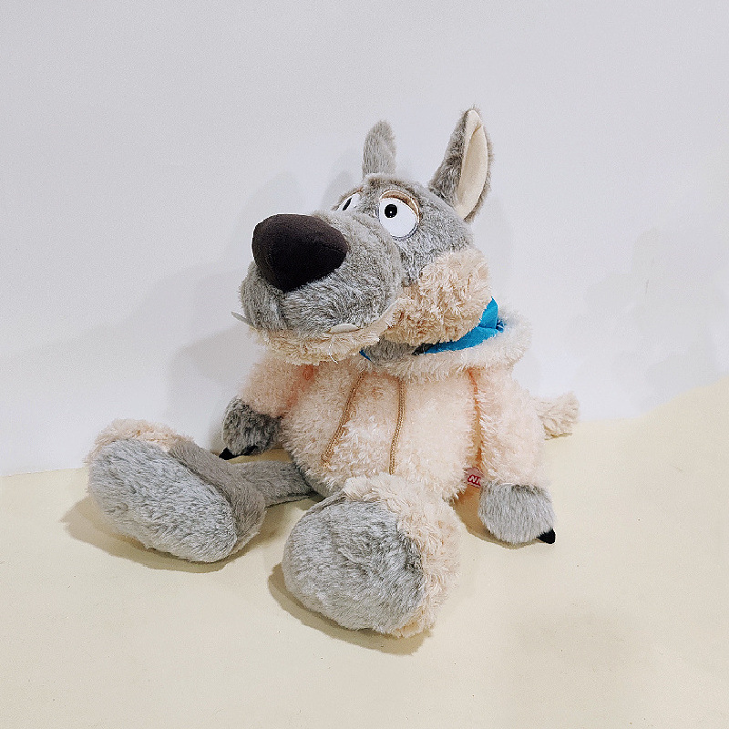 Nuevo muñeco de peluche de lobo disfrazado de lobo con piel de oveja, animal del bosque, muñeco de lobo, regalo de cumpleaños