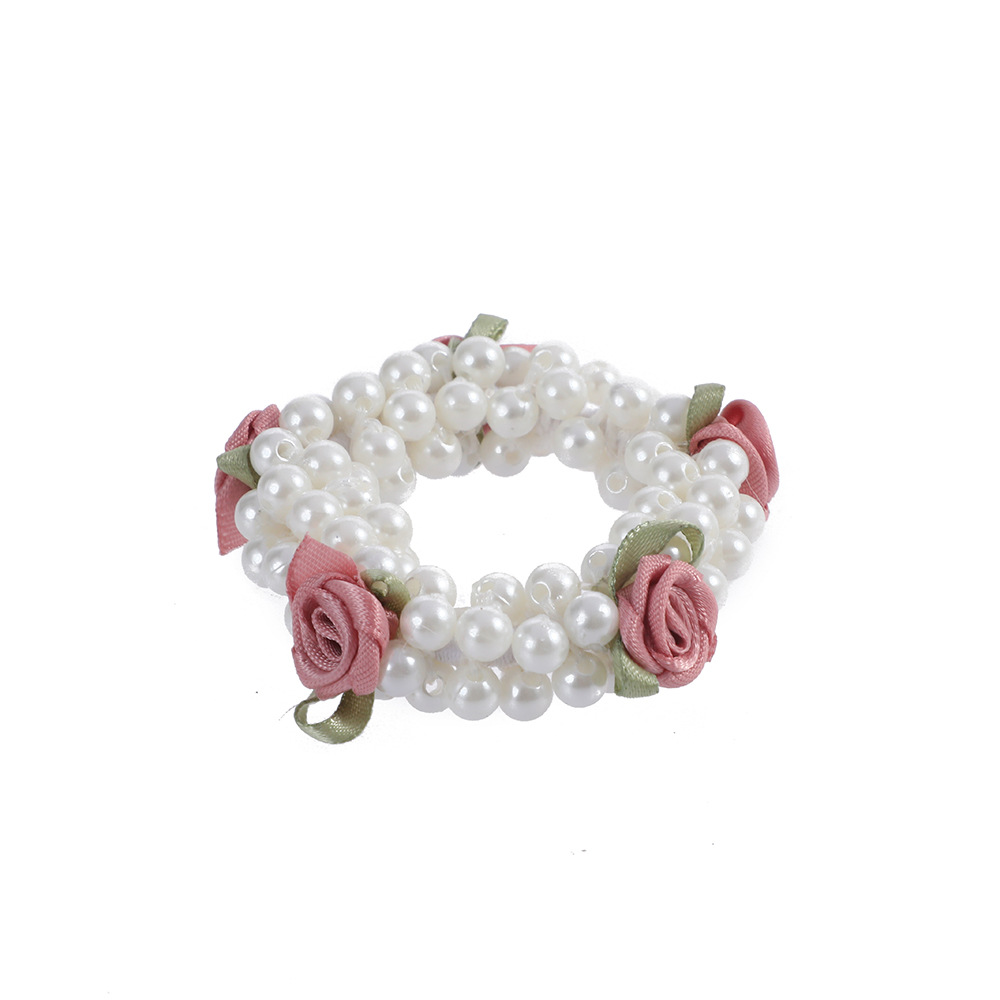 Sweet Style Sweet Women's Rose Imitation Pearl Beaded Hair Tie