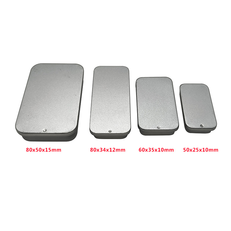 Rectangular tabletting candy tinplate box solid balm small jewelry sliding lid push-pull box packaging spot small batch