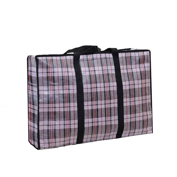In-Stock Wholesale Large-Capacity Moving Bags, Quilt Storage Bags, Woven Snakeskin Bags, Checkered Hand Luggage Bags, Travel Bags
