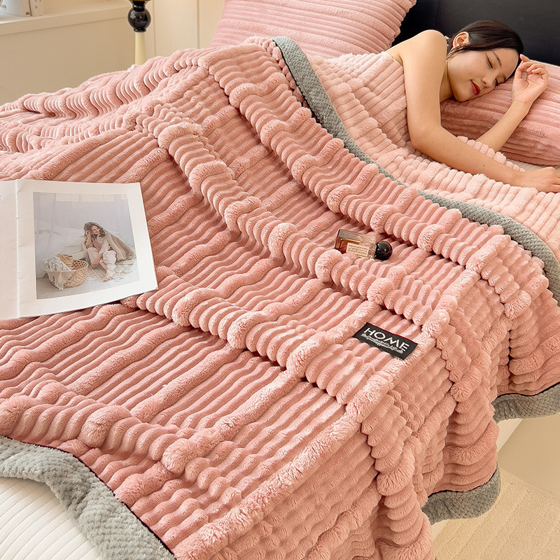 Comercio exterior transfronterizo conejo peluche mantas mantas de invierno mantas de siesta de oficina mantas de lana de coral mantas de sofá