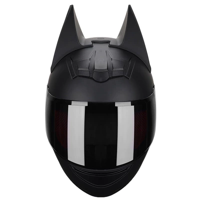 Motosiklet kaskı (dəbilqə) – Helmet, Motorcycle Full-Face Helmet - matt-black-max-black-lens-s